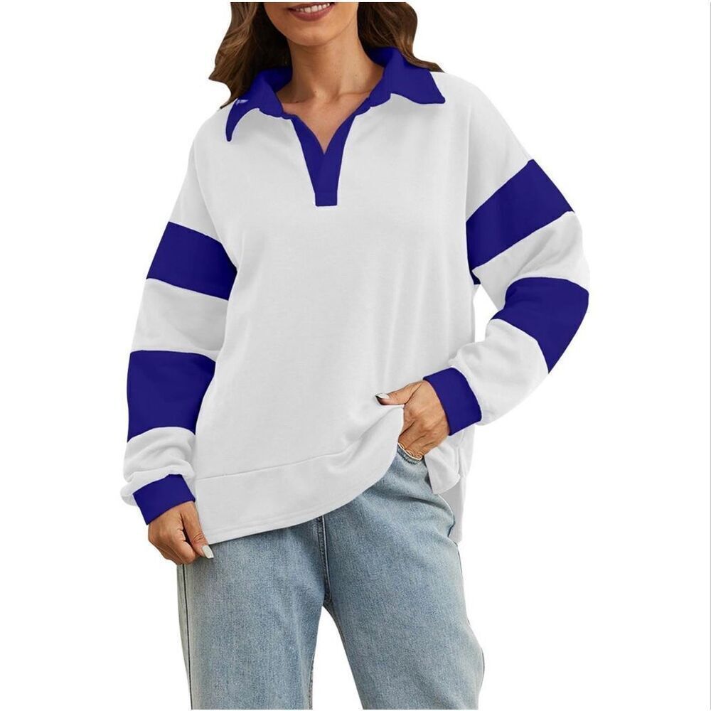 Simply Southern NWT white and blue oversized sweatshirt size L